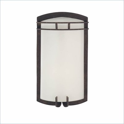Minka Lighting Arch 1 Light Indoor/Outdoor Wall Mount The Great Outdoors in Iron Oxide with Etched Opal Glass