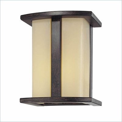 Minka Lighting Lona 1 Light Indoor/Outdoor Wall Mount The Great Outdoors in Iron Oxide with Vanilla Glass