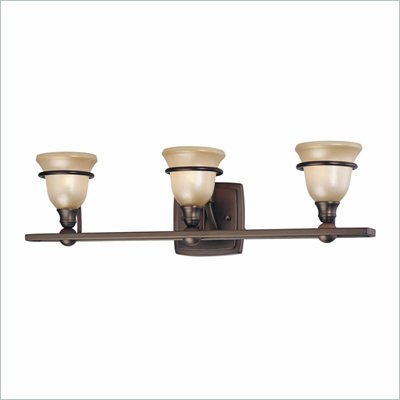 Minka Lighting Lacota 3 Light Bath Minka Lavery in Dark Brushed Bronze with Brushed Caramel Silk Glass