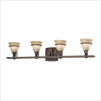 Minka Lighting Lacota 4 Light Bath Minka Lavery in Dark Brushed Bronze with Brushed Caramel Silk Glass
