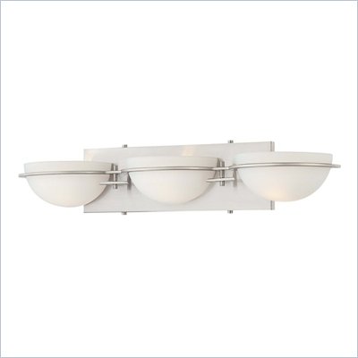 Minka Lighting Laguna Vista 3 Light Bath Minka Lavery in Brushed Nickel with Etched Glass