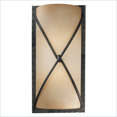 Minka Lighting Lavery 2 Light Wall Sconce with Rustic Scavo Glass