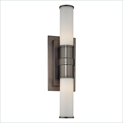 Minka Lighting 2 Light Wall Sconce Minka Lavery in Dark Brushed Bronze with Etched Opal Glass
