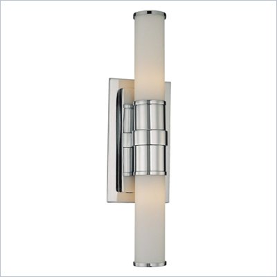 Minka Lighting 2 Light Wall Sconce Minka Lavery in Chrome with Etched Opal Glass