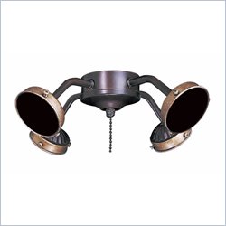 Minka Aire 4 Bulb Universal Ceiling Fan Light Kit in Sterling Walnut