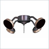 Minka Aire 4 Bulb Universal Ceiling Fan Light Kit in Sterling Walnut