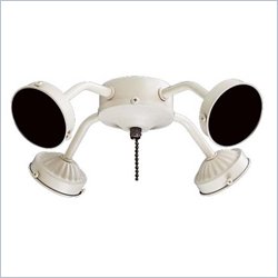 Minka Aire 4 Bulb Universal Ceiling Fan Light Kit in Shell White