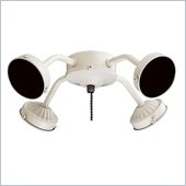 Minka Aire 4 Bulb Universal Ceiling Fan Light Kit in Shell White