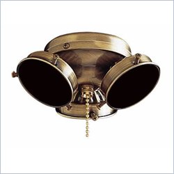 Minka Aire 3 Bulb Universal Ceiling Fan Light Kit in Antique Brass