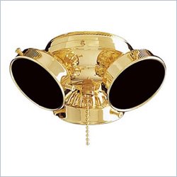 Minka Aire 3 Bulb Universal Ceiling Fan Light Kit in Polished Brass