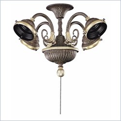 Minka Aire Curly Cue 4 Bulb Universal Ceiling Fan Light Kit-Belcaro Walnut