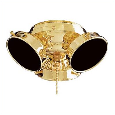 Minka Aire 3 Bulb Universal Ceiling Fan Light Kit in Polished Brass