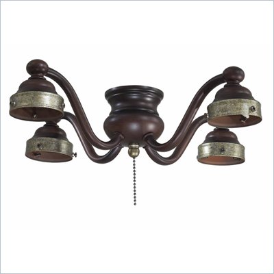 Minka Aire 4 Lamp Universal Ceiling Fan Light Kit in Sterling Walnut