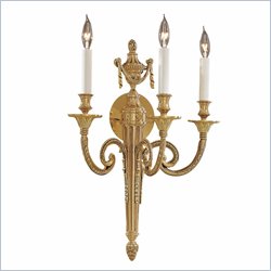 Metropolitan 3 Light Wall Sconce in French Gold