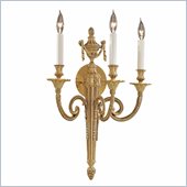 Metropolitan 3 Light Wall Sconce in French Gold