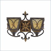 Metropolitan Monte Titano 2 Light Wall Sconce in Monte Titano Oro with Butterscotch Swirl Piastra Glass