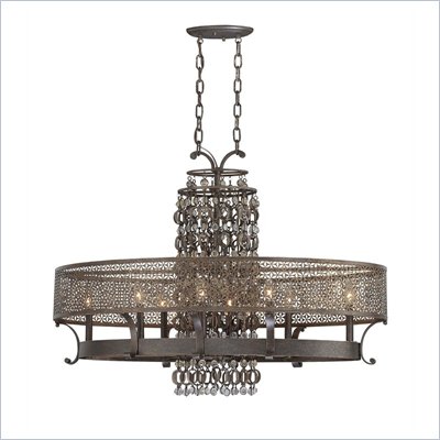 Metropolitan by Minka Ajourer 8 Light Oval Chandelier