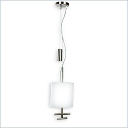 George Kovacs 1 Light Pendant in Satin Steel