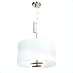 George Kovacs 3 Light Pendant in Satin Steel