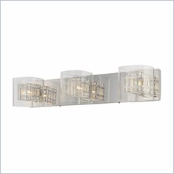 George Kovacs 3 Bath Light in Chrome with Clear