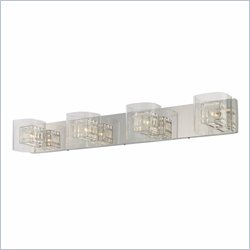 George Kovacs 4 Bath Light in Chrome with Clear