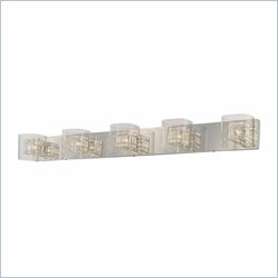 George Kovacs 5 Bath Light in Chrome with Clear