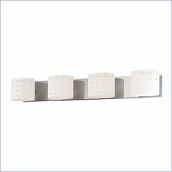 George Kovacs 3 Bath Light in Chrome with White Opal Glass
