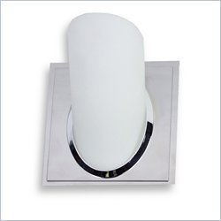 George Kovacs 1 Bath Light in Chrome with White Glass