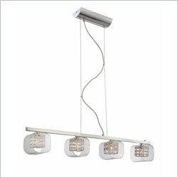 George Kovacs 4 Light Island Light in Chrome with Clear Glass