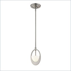 George Kovacs 1 Light Mini Pendant in Brushed Nickel