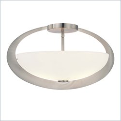 George Kovacs 2 Light Semi Flush in Brushed Nickel