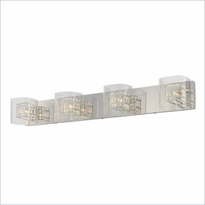 George Kovacs 4 Bath Light in Chrome with Clear