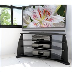 Sonax Florence Contemporary 37-52 inch Flat Panel TV Stand in Black Lacquer