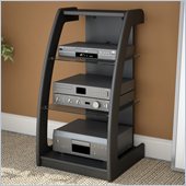 Sonax Milan Black Three Shelf Component Stand