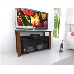 Sonax Berlin Real Wood Uprights TV Stand for 32-48 Inch Flat Panel TVs