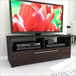 Sonax Naples Black and Ebony Pecan TV Stand for 42-54 Inch Flat Panel TVs