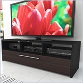 Sonax Naples Black and Ebony Pecan TV Stand for 42-68 Inch Flat Panel TVs