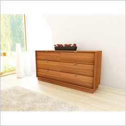 Sonax Manning Contemporary Wide Dresser in Eternity Walnut