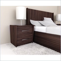 Sonax Pacific Contemporary Nightstand in Ebony Pecan