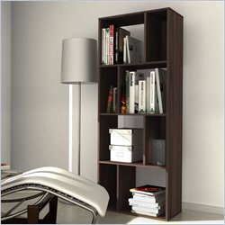 Sonax Contemporary Ebony Pecan Cube Bookcase