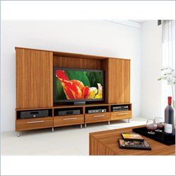 Sonax Contemporary Entertainment Center in Eternity Walnut Finish