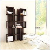 Sonax Contemporary Ebony Pecan Cube Bookcase