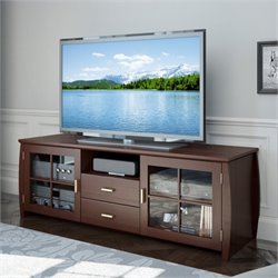 Sonax Washington Espresso TV Bench in Espresso Stained Real Wood Finish