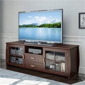 Sonax Washington Espresso TV Bench in Espresso Stained Real Wood Finish 