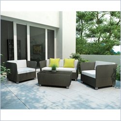 Sonax PT-201 Soft Black 4 Piece Patio Lounge Set