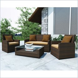 Sonax PT-401 Tri-color Terra Cotta 4 Piece Patio Set