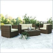 Sonax PT-501 Russet Brown 4 Piece Patio Lounge Set