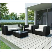 Sonax PT-701 Textured Black 5 Piece Patio Lounge Set