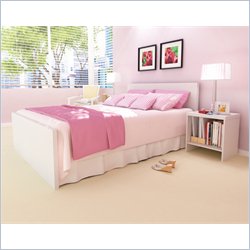 Sonax Brook Queen Bed and Nightstand Set with Footboard in Frost White Best Price
