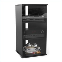 Sonax Fillmore 20 Wide Midnight Black and Glass Component Stand